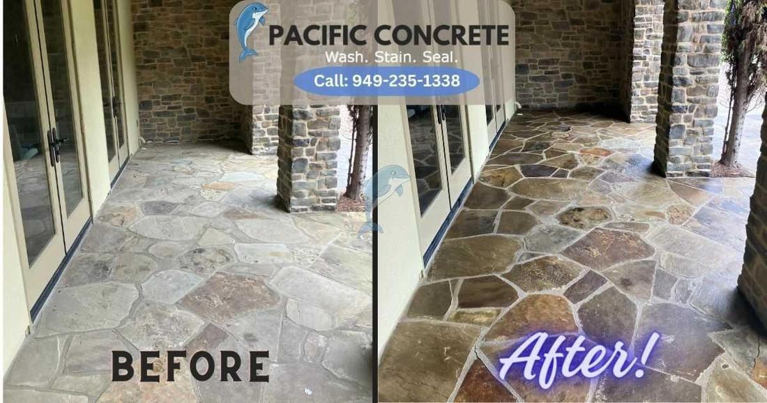 Flagstone sealed in Ladera Ranch